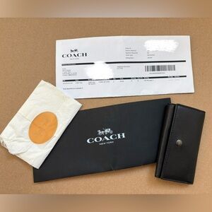 Coach Leather Key Ring Wallet